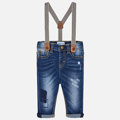 Mayoral Denim Pants w/Suspenders Dark 15