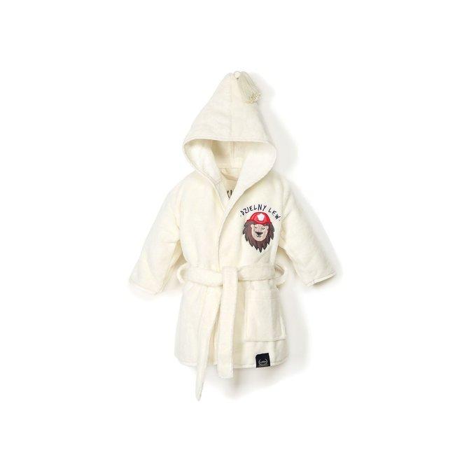 La Millou Bathrobe Bamboo Small - Cream Braveheart Lion