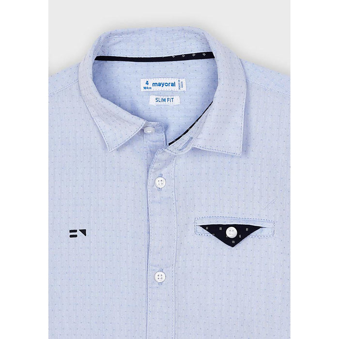Mayoral Long Sleeve Dress Shirt - Celeste (4165-29)