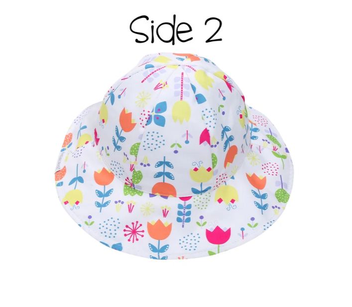 Flapjacks Kids Reversible Baby & Kids Patterned Sun Hat – Butterfly | Floral