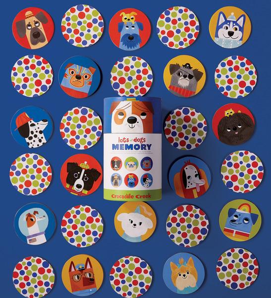 Crocodile Creek Memory Game Canister - Lots of Dogs  7701ASST