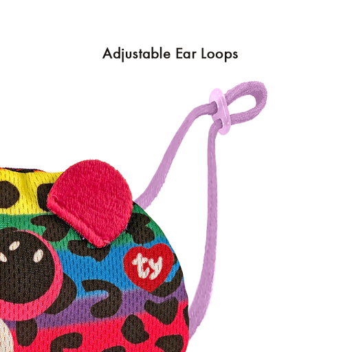 TY Beanie Bee Mask - Dotty Multicolour Leopard