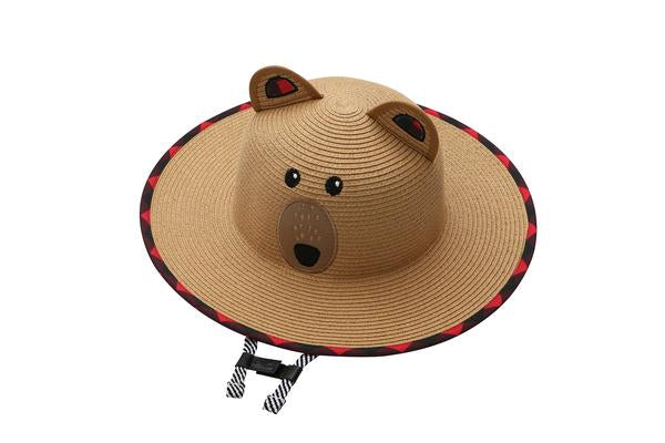 Flapjacks Kids Straw Hat - Bear