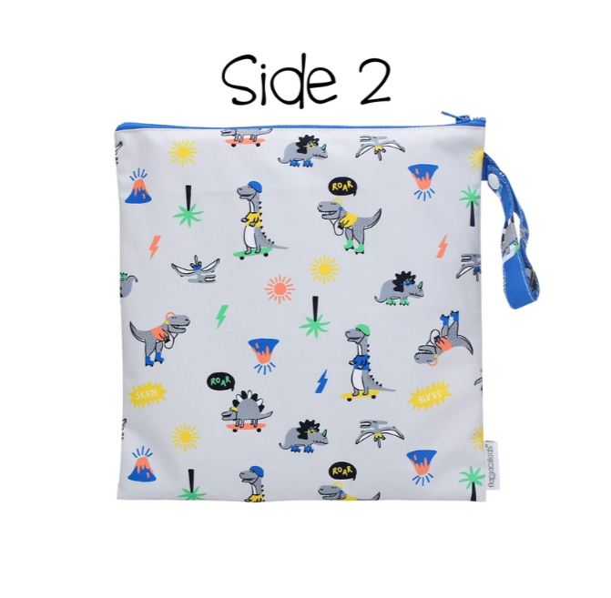 Flapjacks Kids 2-Sided Wet Bag - Dino
