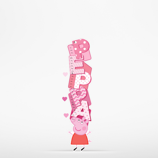 Oliver's Label Personalized Growth Chart Decals - Peppa Pig