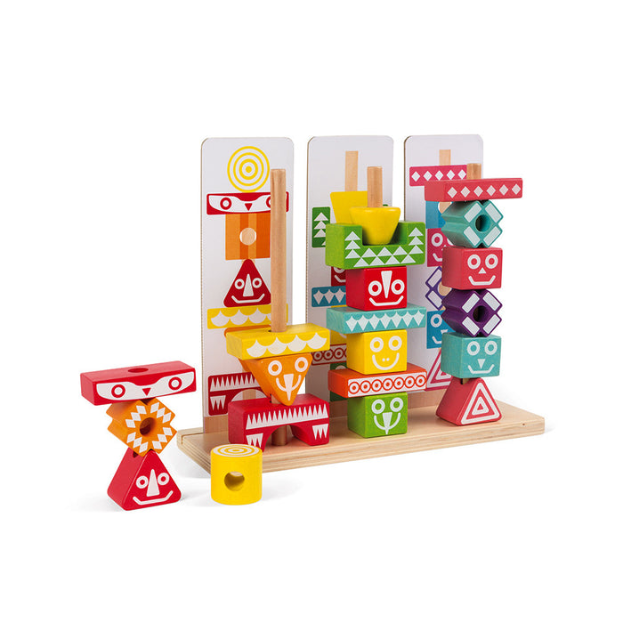 Janod I wood Edutotem Stackable Pieces J05331