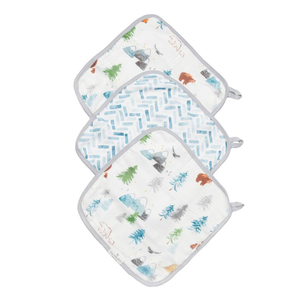 Loulou Lollipop Washcloth 3pk - Adventure Begins