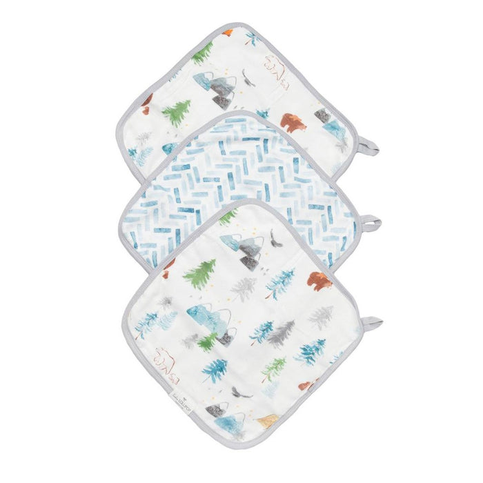 Loulou Lollipop Washcloth 3pk - Adventure Begins