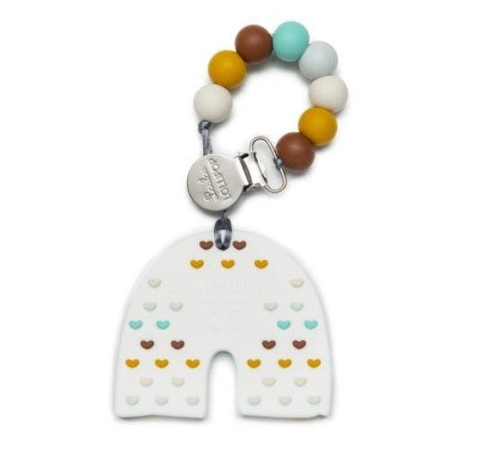 Loulou Lollipop Silicone Teether Set - Neutral Rainbow