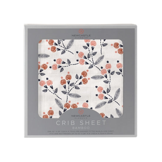 Newcastle Bamboo Crib Sheet - Dahila Floral (5041)