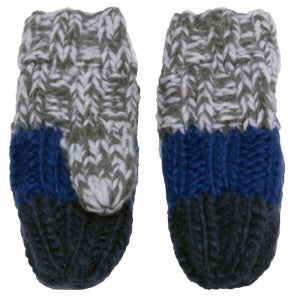 Calikids Iceland Acrylic Knit Winter Mittens - Blue W1759
