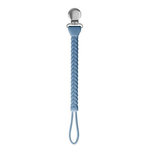 Itzy Ritzy Sweetie Strap Braided Pacifier Clip - Blue