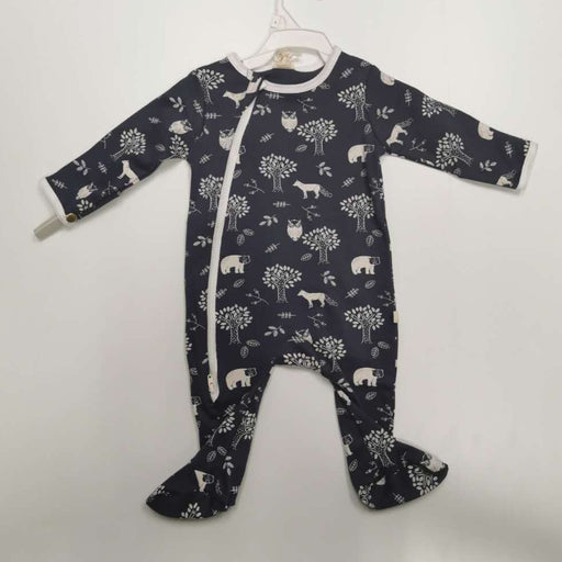 Tiny Twig Side Zip Growsuit with Feet - Forest Retreat TTW20-02