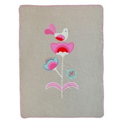 Lolli Living Plush Blanket Scarlet Bird