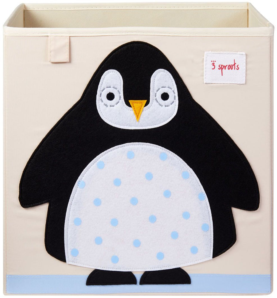 3 Sprouts Storage Box Penguin Blue