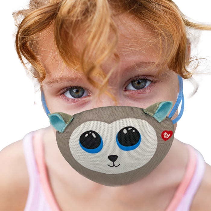 TY Beanie Bee Mask - Slush Grey Husky