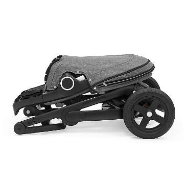 Stokke Trailz Black Chassis with Black Handle - Black Melange (OPEN BOX)