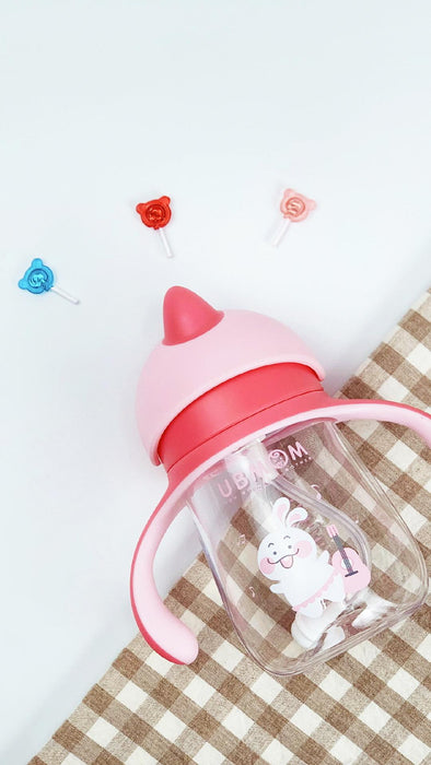 Ubmom Cony Tritan Straw Cup - Pink 260ml