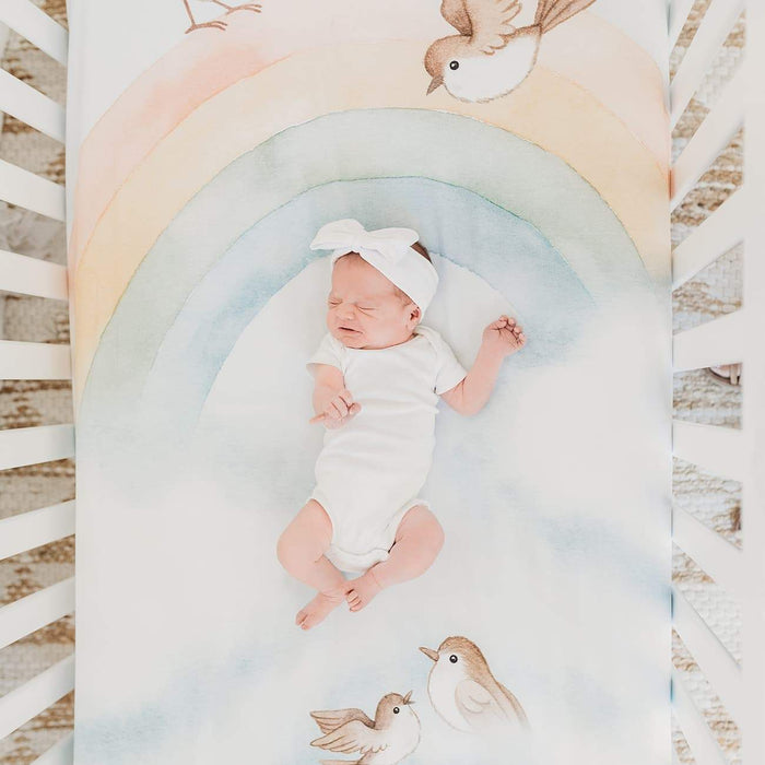Rookie Humans Crib Sheet - Rainbow Birds 630221