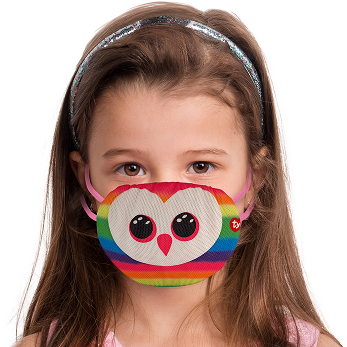 TY Beanie Bee Mask - Owen Multicolour Owl