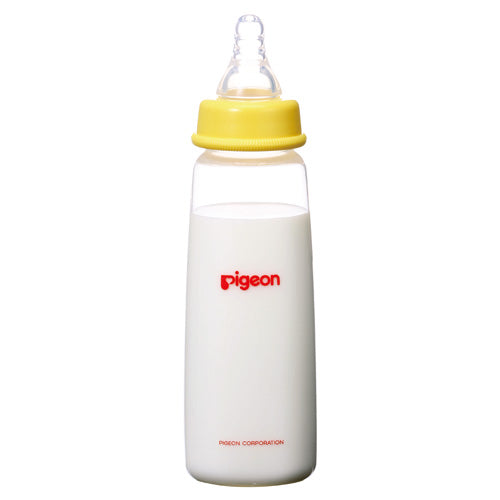 Pigeon Plastic Bottle With Silicone Nipple M - Yellow 240ml 00365