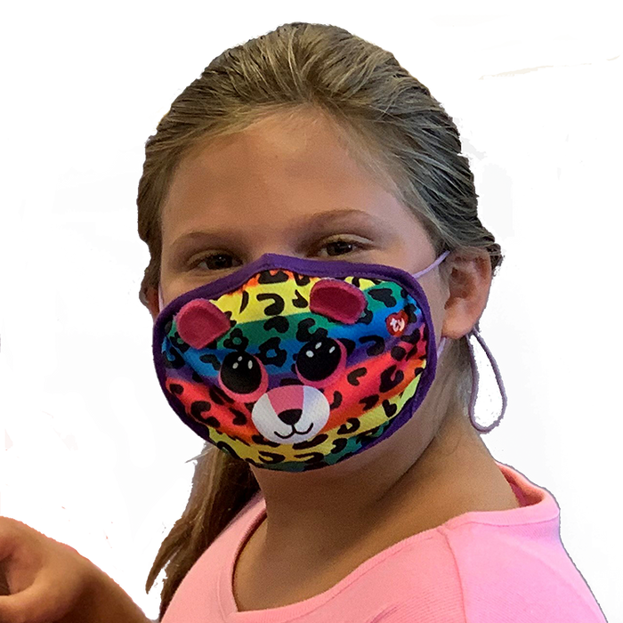 TY Beanie Bee Mask - Dotty Multicolour Leopard