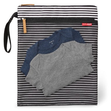 Skip Hop Grab&Go Wet/Dry Bag Black/White Stripe