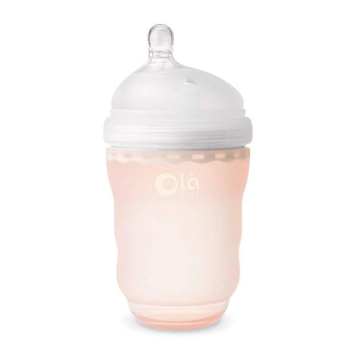 Olababy Gentle Bottle Silicone Feeding Bottle - 8oz/240ml - Coral