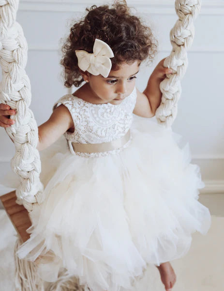 Karibou Kids Portia Special Occasion Party Tutu Dress - Champagne