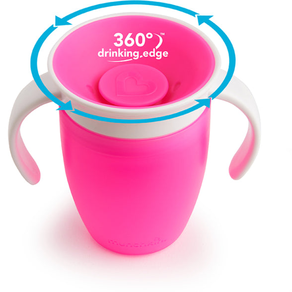 Munchkin Miracle 360 Training Cup - Pink 7oz (17967)