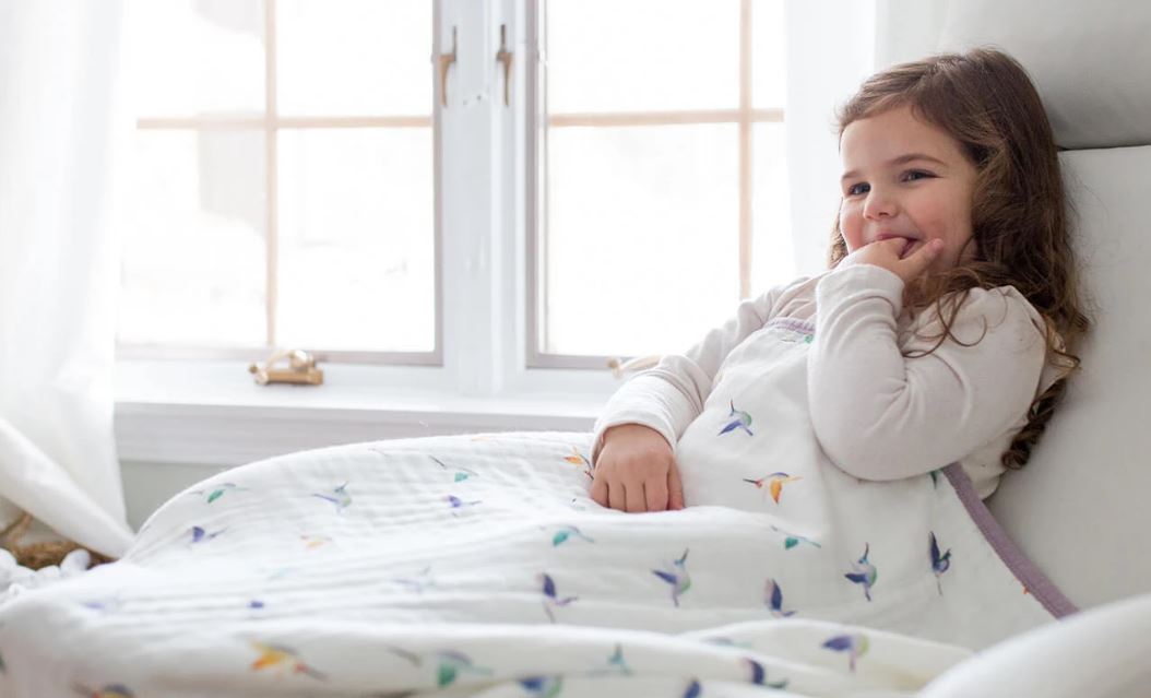 Lulujo Deluxe Muslin  Quilt -Hummingbird LJ309