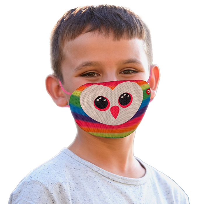 TY Beanie Bee Mask - Owen Multicolour Owl