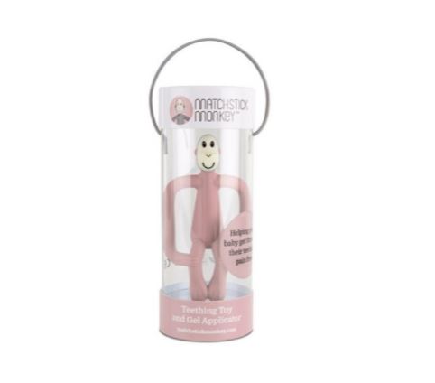 Matchstick Monkey Teething Toy - Dusty Pink  MM-T-010