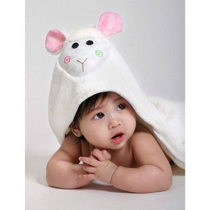 Zoocchini Baby Hooded Towel Lola the Lamb