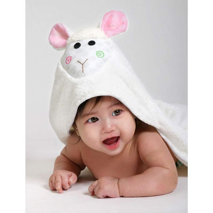 Zoocchini Baby Hooded Towel Lola the Lamb