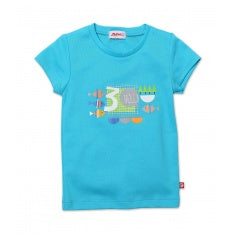 Zutano Fishes Cap Sleeve Screen Tee Pool Style