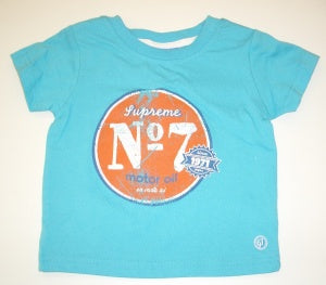 Gagou Tagou Crew Neck Short Sleeve Tee - Blue Atoll