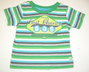 Gagou Tagou Crew Neck Short Sleeve Tee - Poison Green Combo