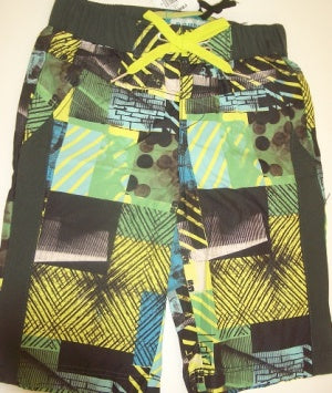 CRUSHR TRIBE Boys Swim Short - Charcoal Combo