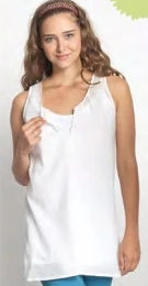 Mothers En Vogue Summer Cotton Voile Tunic - White