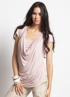 Mothers En Vogue Soft Draped Tee - Antique Blush