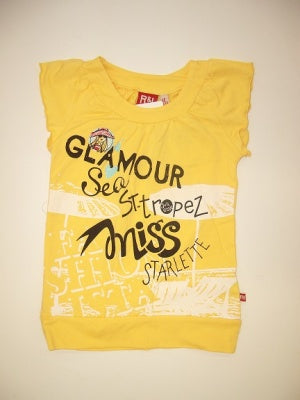 Romeo & Juliette Girls Short Sleeve Printed Tee - Banana Cream