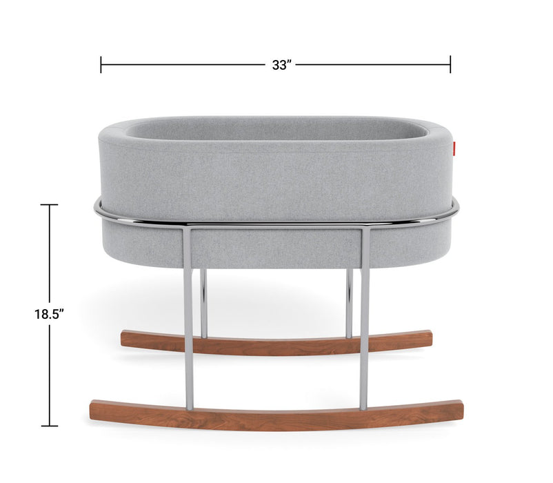 Monte Rockwell Bassinet - Chrome (QUICK SHIP EDITION - LEAD TIME USUALLY IN 2 WEEKS)