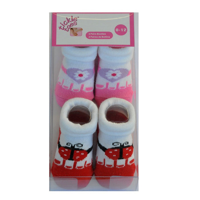 Tickle Toes Socks 2 Pairs Assorted 0-12m 5563