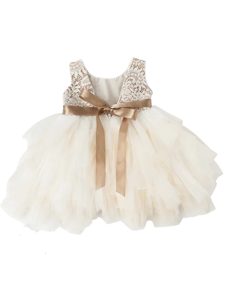 Karibou Kids Portia Special Occasion Party Tutu Dress - Champagne