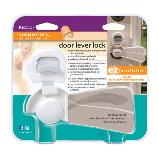 Kidco Door Lever Lock - White