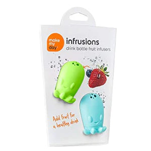 Make My Day Infrusions Drink Bottle Fruit Infusers - Green/Blue