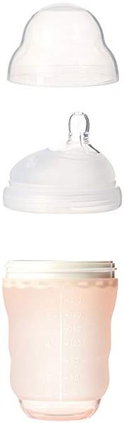 Olababy Gentle Bottle Silicone Feeding Bottle - 8oz/240ml - Coral