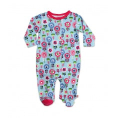 Zutano Dizzy Daisy Footie- JJB373 Bluebird