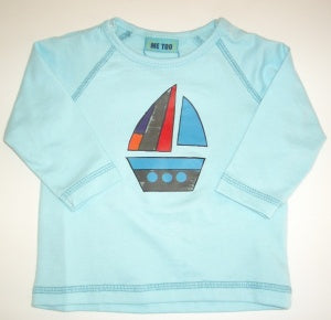 Me Too Sail Boat Long Sleeve Tee - Petit Four